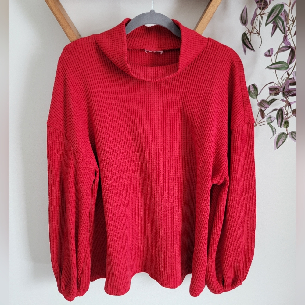 Target red bell sleeved sweater